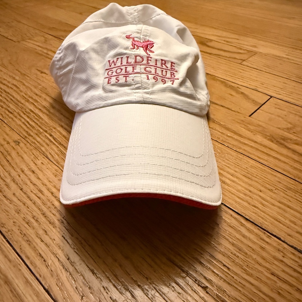 Wildfire Golf Club Women’s Hat – White w/ Pink Logo – Imperial – Adjustable